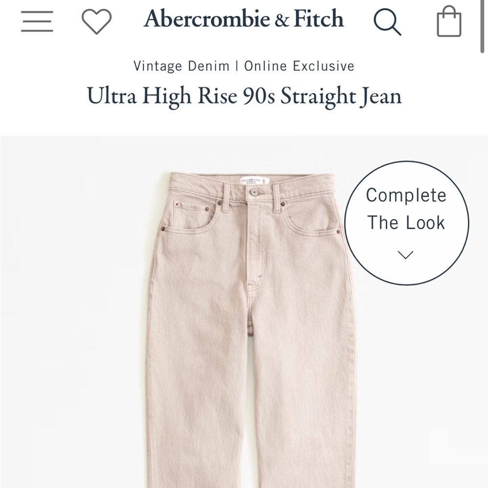 A&F the 90s straight ultra high rise